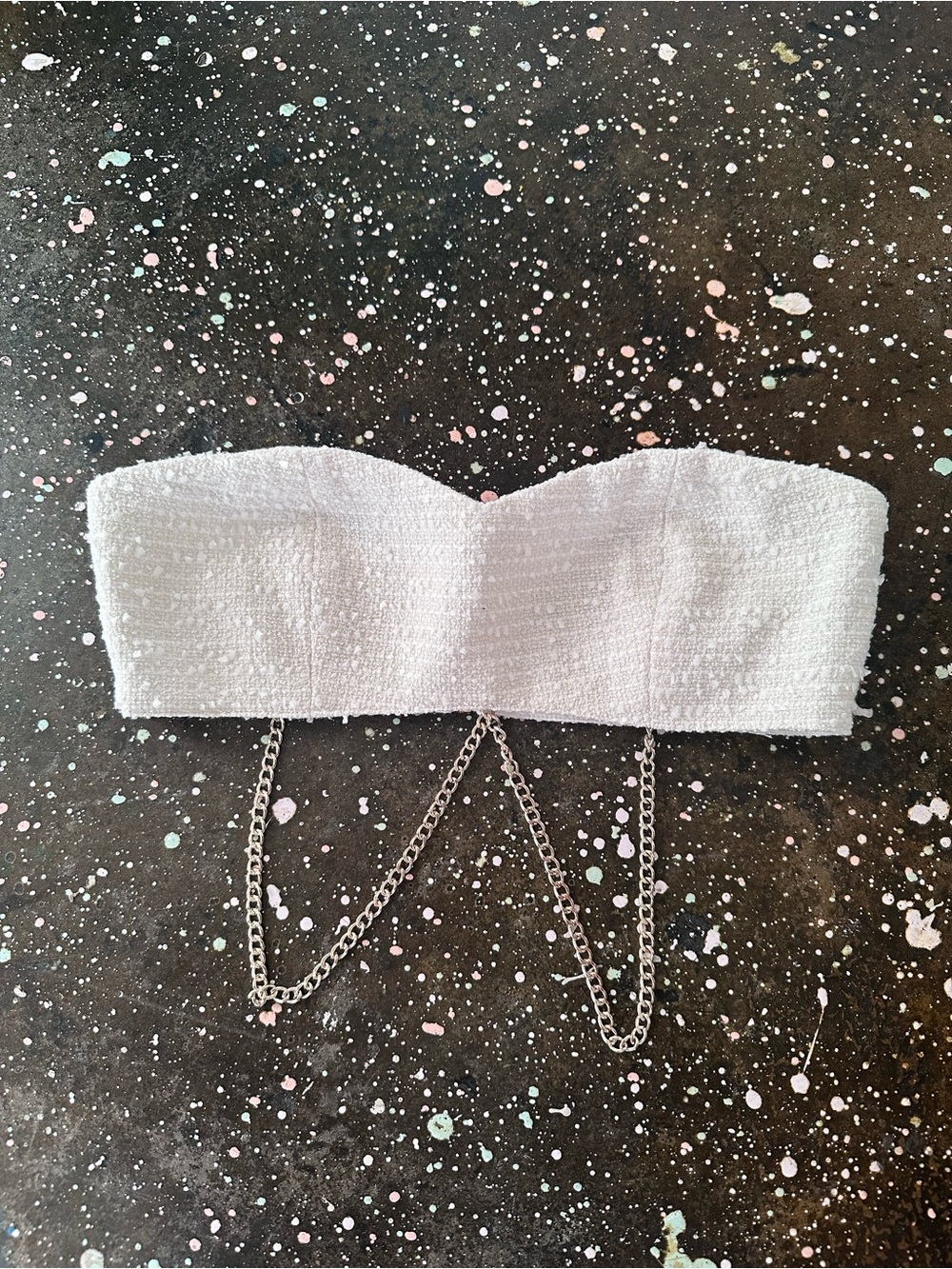 retrofete Loris Bra in White Chain - Picture 5 of 9